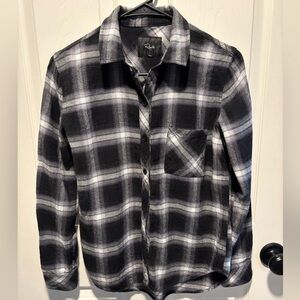 Rails Black and White Plaid Shirt